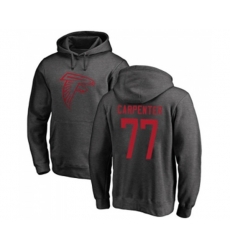 Atlanta Falcons #77 James Carpenter Ash One Color Pullover Hoodie