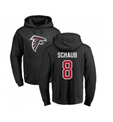 Atlanta Falcons #8 Matt Schaub Black Name & Number Logo Pullover Hoodie