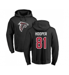 Atlanta Falcons #81 Austin Hooper Black Name & Number Logo Pullover Hoodie