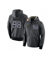 Atlanta Falcons #98 Takkarist McKinley Stitched Black Anthracite Salute to Service Player Performance Hoodie