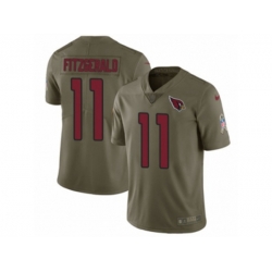 Arizona Cardinals #11 Larry Fitzgerald Limited Olive 2017 Salute to Service NFL Jersey