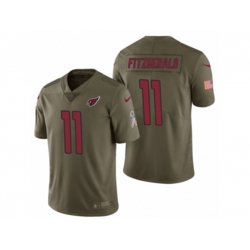 Arizona Cardinals #11 Larry Fitzgerald Olive 2017 Salute to Service Limited Jerseys