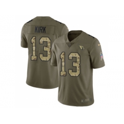 Arizona Cardinals #13 Christian Kirk Olive Camo Stitched NFL Limited 2017 Salute to Service Jersey
