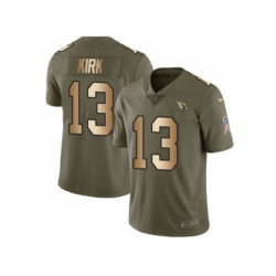 Arizona Cardinals #13 Christian Kirk Olive Gold Stitched NFL Limited 2017 Salute to Service Jersey