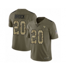 Arizona Cardinals #20 Tramaine Brock Limited Olive Camo 2017 Salute to Service Football Jersey