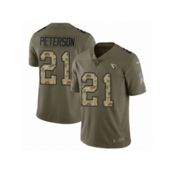 Arizona Cardinals #21 Patrick Peterson Limited Olive Camo 2017 Salute to Service NFL Jersey