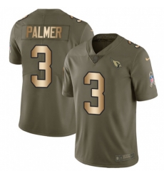 Arizona Cardinals #3 Carson Palmer Limited Olive Gold 2017 Salute to Service NFL Jersey