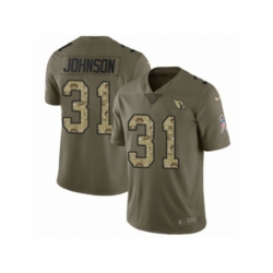 Arizona Cardinals #31 David Johnson Limited Olive Camo 2017 Salute to Service NFL Jersey