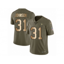 Arizona Cardinals #31 David Johnson Limited Olive Gold 2017 Salute to Service NFL Jersey