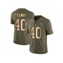 Arizona Cardinals #40 Pat Tillman Limited Olive Gold 2017 Salute to Service NFL Jersey