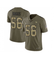 Arizona Cardinals #56 Terrell Suggs Limited Olive Camo 2017 Salute to Service Football Jersey