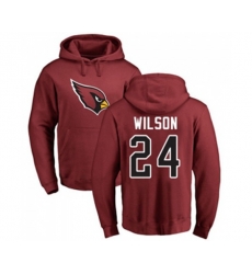 Arizona Cardinals #24 Adrian Wilson Maroon Name & Number Logo Pullover Hoodie