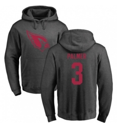 Arizona Cardinals #3 Carson Palmer Ash One Color Pullover Hoodie