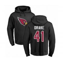 Arizona Cardinals #41 Kenyan Drake Black Name & Number Logo Pullover Hoodie