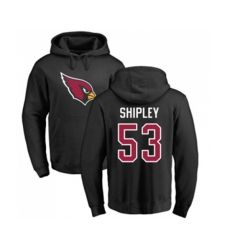 Arizona Cardinals #53 A.Q. Shipley Black Name & Number Logo Pullover Hoodie