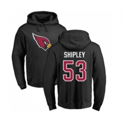 Arizona Cardinals #53 A.Q. Shipley Black Name & Number Logo Pullover Hoodie