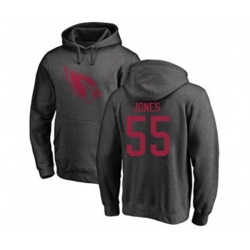 Arizona Cardinals #55 Chandler Jones Ash One Color Pullover Hoodie