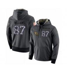 Arizona Cardinals #87 Maxx Williams Stitched Black Anthracite Salute to Service Player Performance Hoodie