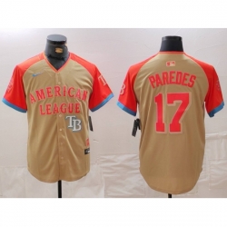 American League 17 Isaac Paredes Cream 2024 All Star Limited Stitched Jersey American League 17 Isaac Paredes Cream 2024 All Star Limited Stitched Jersey