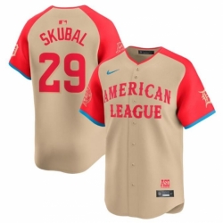 American League 29 Tarik Skubal Cream 2024 All Star Limited Stitched Baseball Jersey 4 American League 29 Tarik Skubal Cream 2024 All Star Limited Stitched Baseball Jersey 4