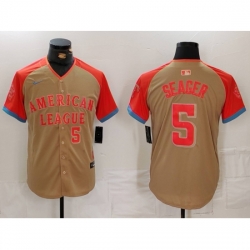 American League 5 Corey Seager Cream 2024 All Star Limited Stitched Baseball Jersey 1 American League 5 Corey Seager Cream 2024 All Star Limited Stitched Baseball Jersey 1