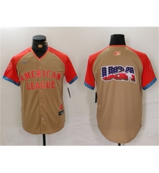 American League Cream 2024 All Star Big Logo Limited Stitched Baseball Jersey