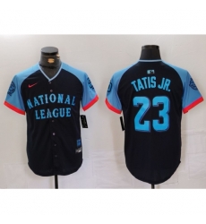 National League 23 Fernando Tatis Jr Navy 2024 All Star Limited Stitched Baseball 5