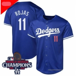 Los Angeles Dodgers Miguel Rojas #11 Blue 2024 World Series Champions Stitched MLB Jersey