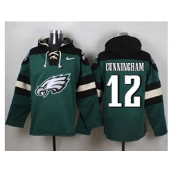 Philadelphia Eagles #12 Randall Cunningham Green Player Pullover Hoodie