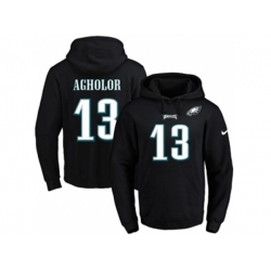 Philadelphia Eagles #13 Nelson Agholor Black Name & Number Pullover NFL Hoodie