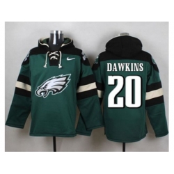 Philadelphia Eagles #20 Brian Dawkins Green Player Pullover Hoodie