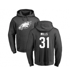 Philadelphia Eagles #31 Jalen Mills Ash One Color Pullover Hoodie