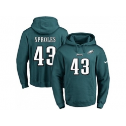 Philadelphia Eagles #43 Darren Sproles Midnight Green Name & Number Pullover NFL Hoodie