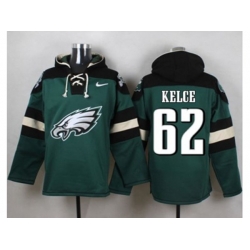 Philadelphia Eagles #62 Jason Kelce Green Player Pullover Hoodie