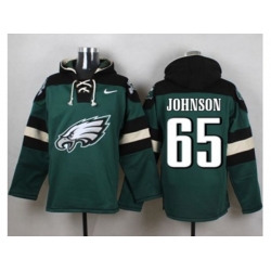 Philadelphia Eagles #65 Lane Johnson Green Player Pullover Hoodie