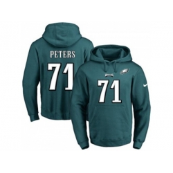 Philadelphia Eagles #71 Jason Peters Midnight Green Name & Number Pullover NFL Hoodie
