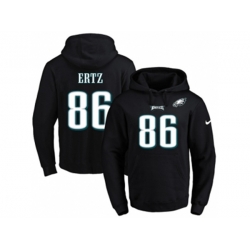 Philadelphia Eagles #86 Zach Ertz Black Name & Number Pullover NFL Hoodie