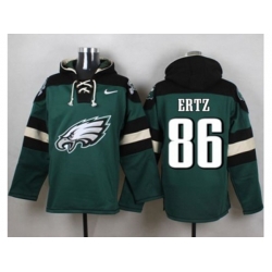 Philadelphia Eagles #86 Zach Ertz Green Player Pullover Hoodie