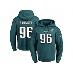Philadelphia Eagles #96 Derek Barnett Midnight Green Name & Number Pullover NFL Hoodie