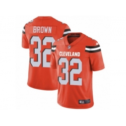 Cleveland Browns #32 Jim Brown Vapor Untouchable Limited Orange Alternate NFL Jersey Cleveland Browns #32 Jim Brown Vapor Untouchable Limited Orange Alternate NFL Jersey