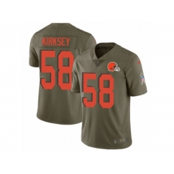 Cleveland Browns #58 Christian Kirksey Limited Olive 2017 Salute to Service NFL Jersey Cleveland Browns #58 Christian Kirksey Limited Olive 2017 Salute to Service NFL Jersey