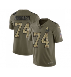 Cleveland Browns #74 Chris Hubbard Limited Olive Camo 2017 Salute to Service Football Jersey