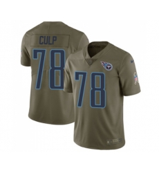 Tennessee Titans #78 Curley Culp Limited Olive 2017 Salute to Service Football Jersey