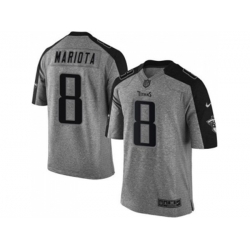 Tennessee Titans #8 Marcus Mariota Gray Stitched NFL Limited Gridiron Gray Jersey Tennessee Titans #8 Marcus Mariota Gray Stitched NFL Limited Gridiron Gray Jersey