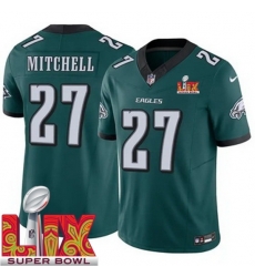 Philadelphia Eagles Quinyon Mitchell #27 Green 2024 2025 Super Bowl LIX F U S E Stitched NFL Jersey