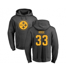 Pittsburgh Steelers #33 Merril Hoge Ash One Color Pullover Hoodie