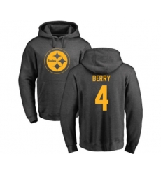 Pittsburgh Steelers #4 Jordan Berry Ash One Color Pullover Hoodie