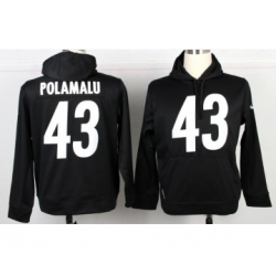 Pittsburgh Steelers #43 Troy Polamalu black[pullover hooded sweatshirt]