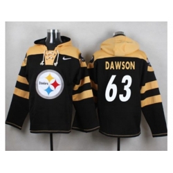Pittsburgh Steelers #63 Dermontti Dawson Black Player Pullover NFL Hoodie
