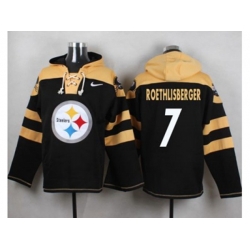Pittsburgh Steelers #7 Ben Roethlisberger Black Player Pullover NFL Hoodie
